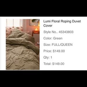 Urban Outfitter bedding!
